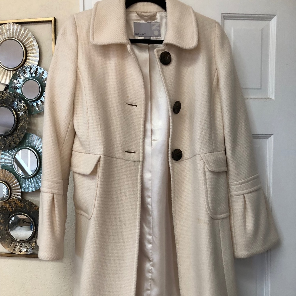 Cream holiday coat